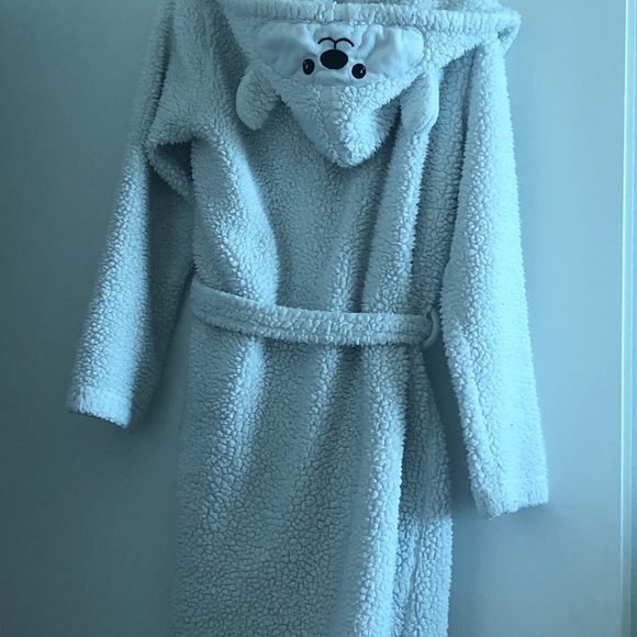 Bathrobe. White. One size. - Picture 2 of 2